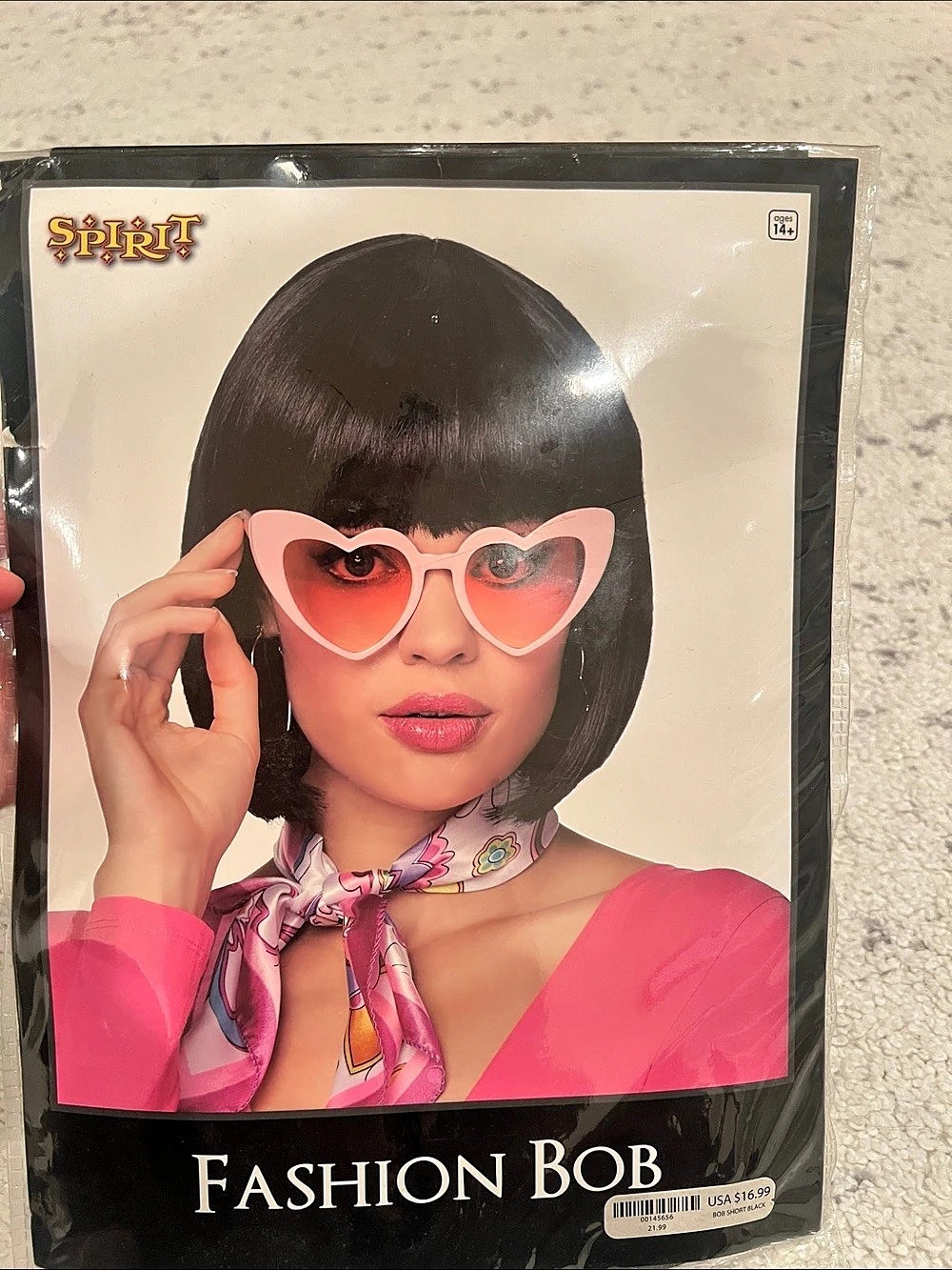 Spirit Halloween Fashion Bob Wig Black